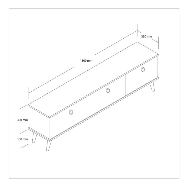 TV stolík/skrinka Lexis (dub)