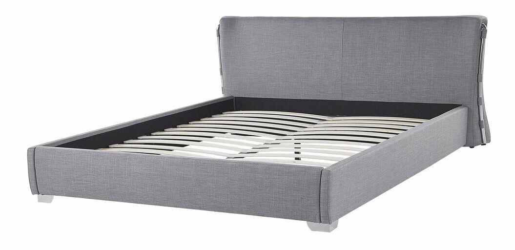 Franciaágy 160 cm PARNAS (ágyráccsal) (szürke)