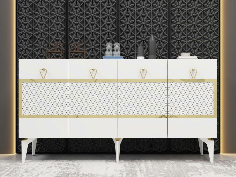 Dulap Vadiki 1 (alb + auriu) 