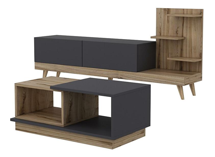 Mobilier living Dido (antracit + Nuc)