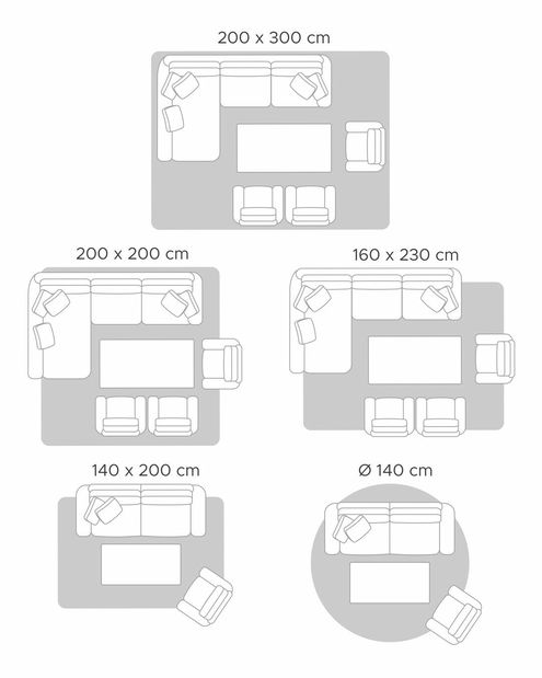 Tepih 160x230 cm ELSE (tkanina) (siva srebrna)