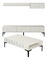 Set mobilier living Lyantela (Crem + negru)