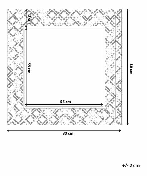 Nástenné zrkadlo Elwood (strieborná)