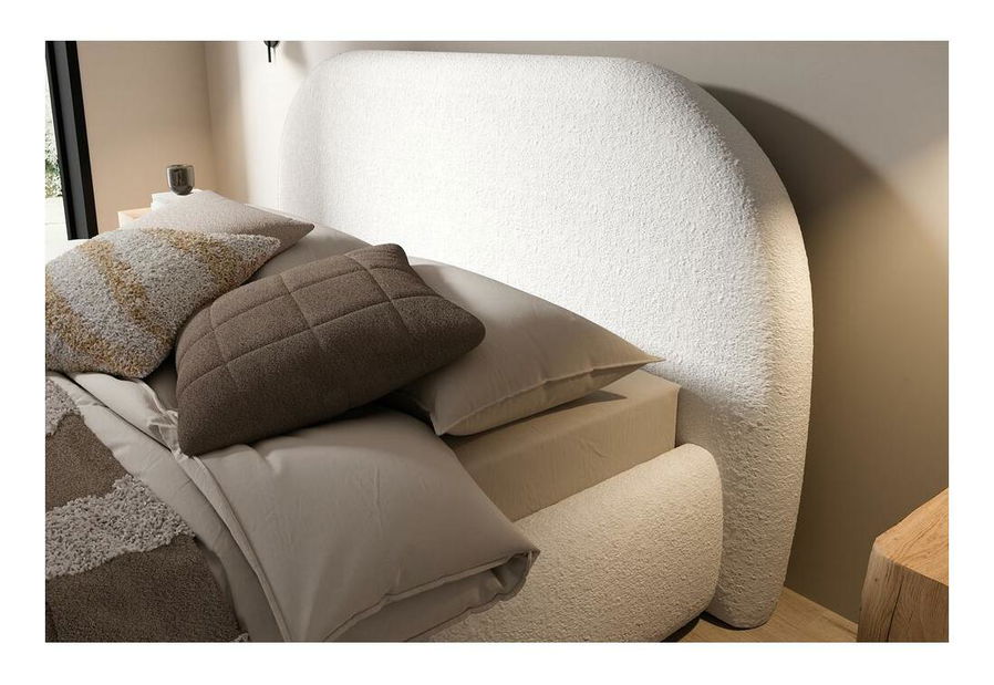 Bračni krevet 160 cm Olivo P (s podnicom) (s prostorom za odlaganje) (krem + crna)