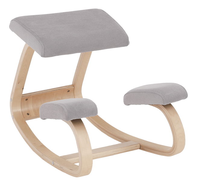 Scaun de echilibru – Tempo Kondela – Gizike (gri-taupe + natur) *lichidare de stoc