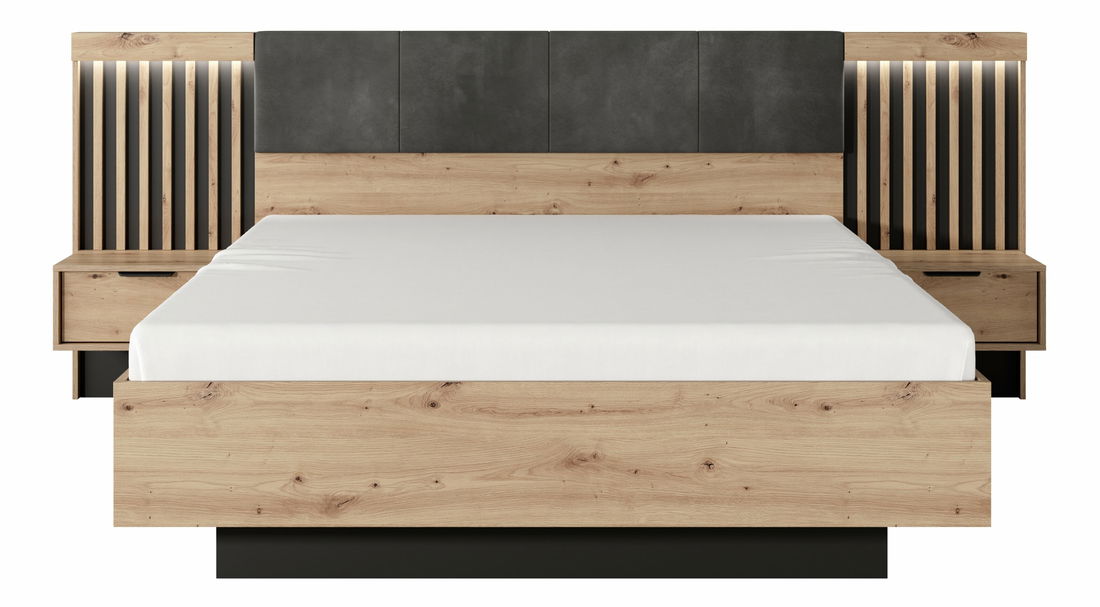 Set 2 ks. nočných stolíkov Tallin D (dub artisan + antracit)