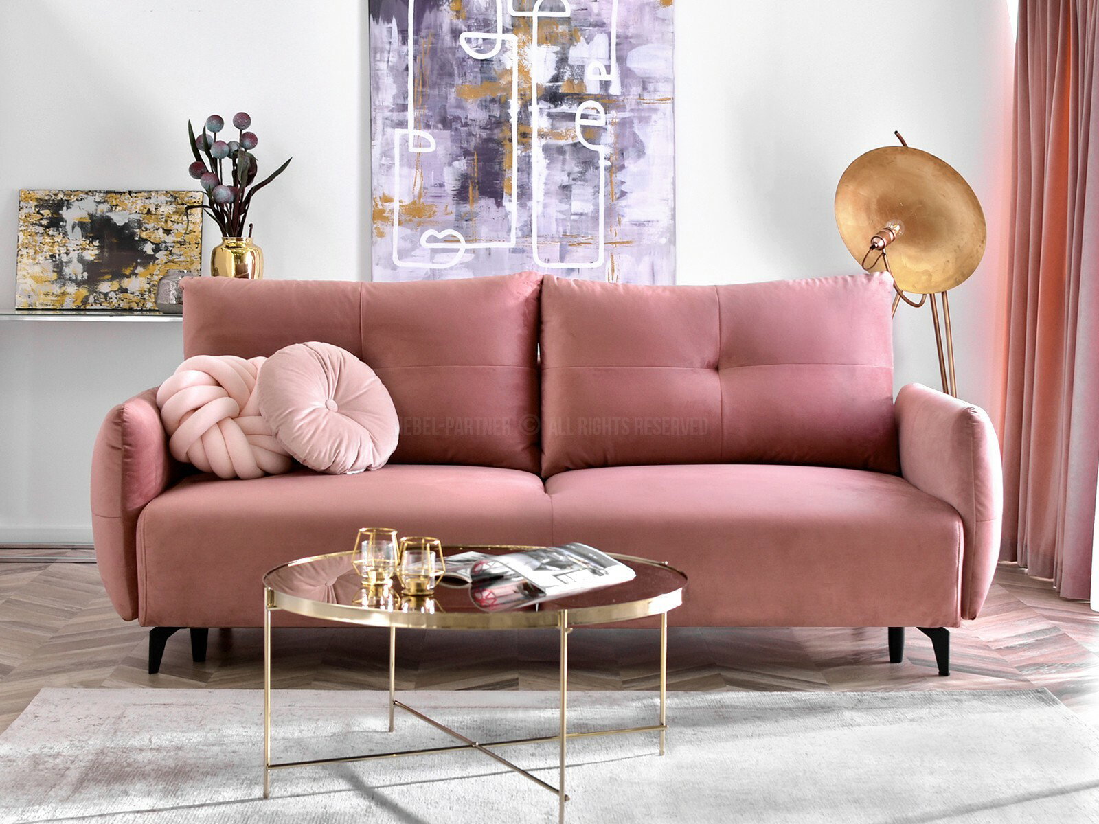 Kétszemélyes kanapé Lasciare (fekete)