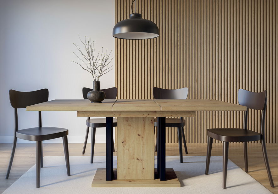 Masă de sufragerie Wogrun (artisan + Negru) (pentru 6 până la 8 persoane)