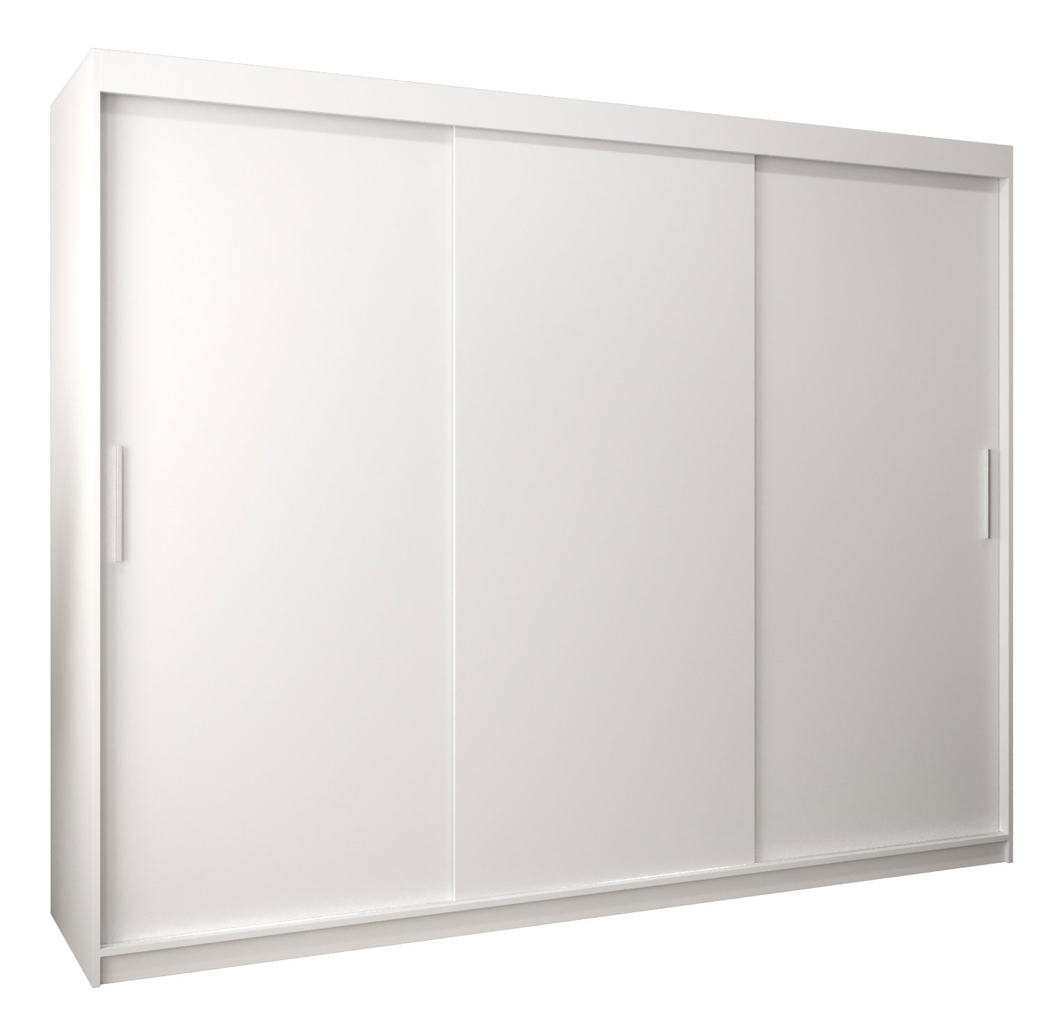 Ruhásszekrény 250 cm Toki (matt fekete + matt fehér)