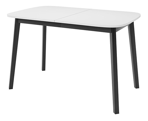 Rozkladací jedálenský stôl 130 cm Grospan S 130x80 (biela + čierna) (pre 4-6 osôb)