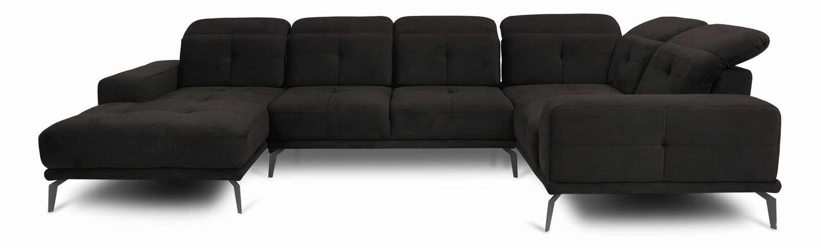 U alakú sarokkanapé Nicolette (sötétbarna) (J)