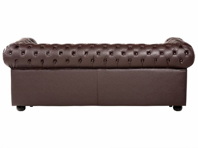 Kožna sofa trosjed Chichester (smeđa)