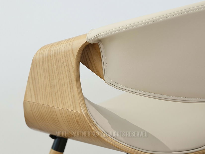 Jedálenská stolička Busque (béžová + dub)