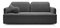 Pohovka trojsedačka Linaki (tmavosivá + čierna)