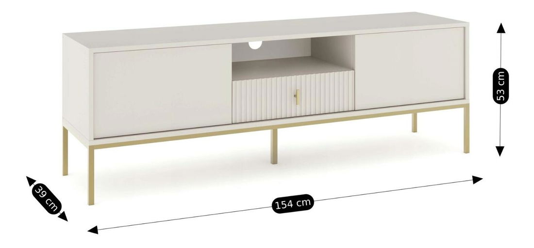 Masă TV Militaba (cașmir + auriu) 