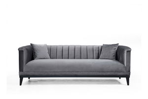 Canapea Canapea trei locuri Trendy (gri închis + negru)