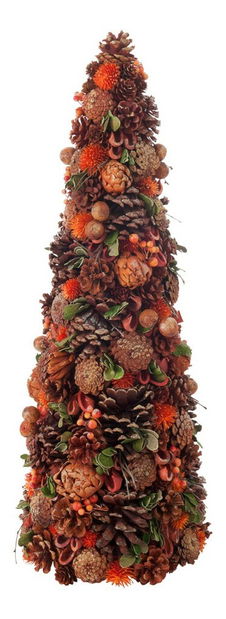 Dekoratívny predmet Jolipa Vianočný kužeľ (29x29x71cm) (Oranžová)