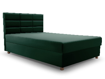 Egyszemélyes ágy 120 cm Picasso II (sötétzöld) (tárolóhellyel és matraccal) 