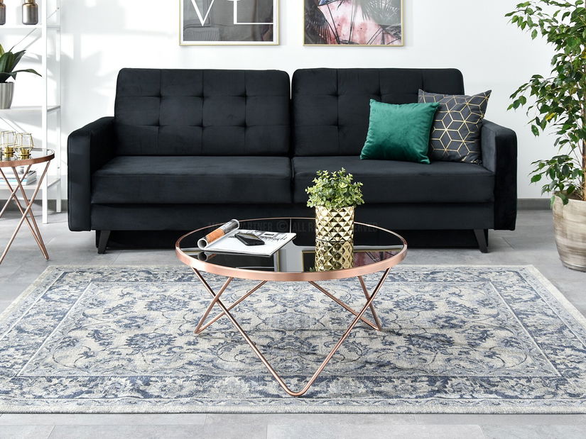 Dohányzóasztal Armin Xl (fekete + réz)