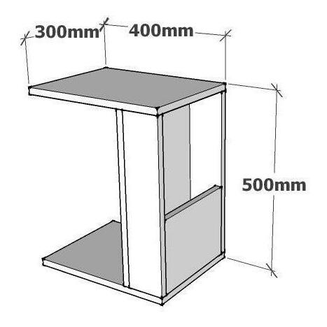Príručný stolík Metiso (antracit)