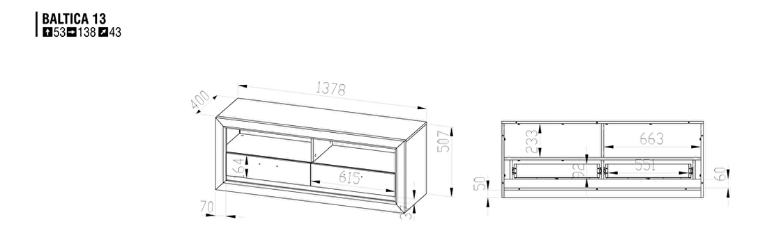 TV stolík/skrinka Baltica 13