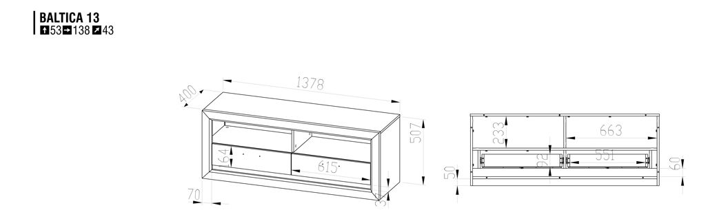 TV stolík/skrinka Baltica 13