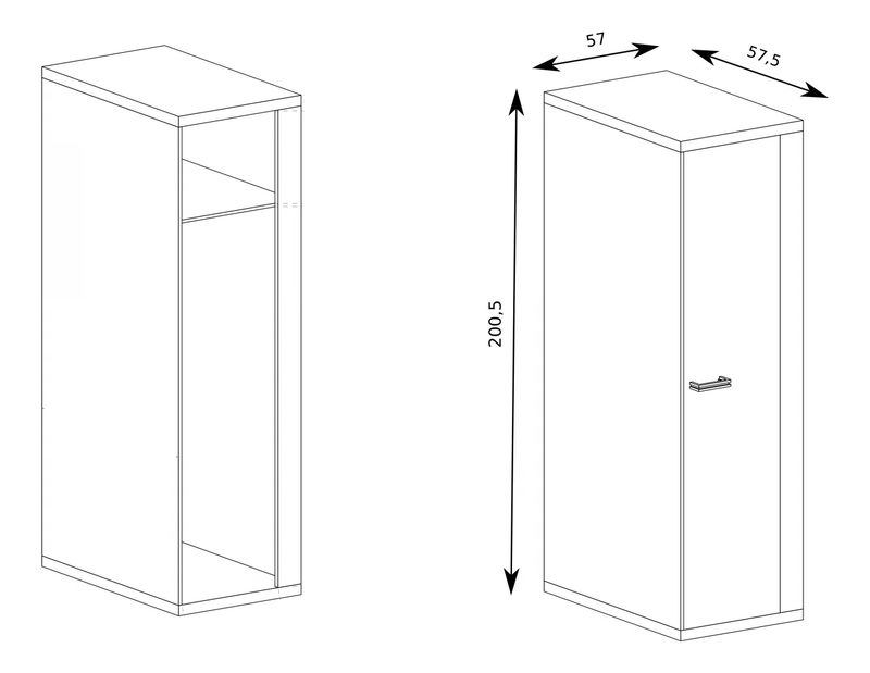 Ormar za garderobu Nature 02 (hrast ribbeck)