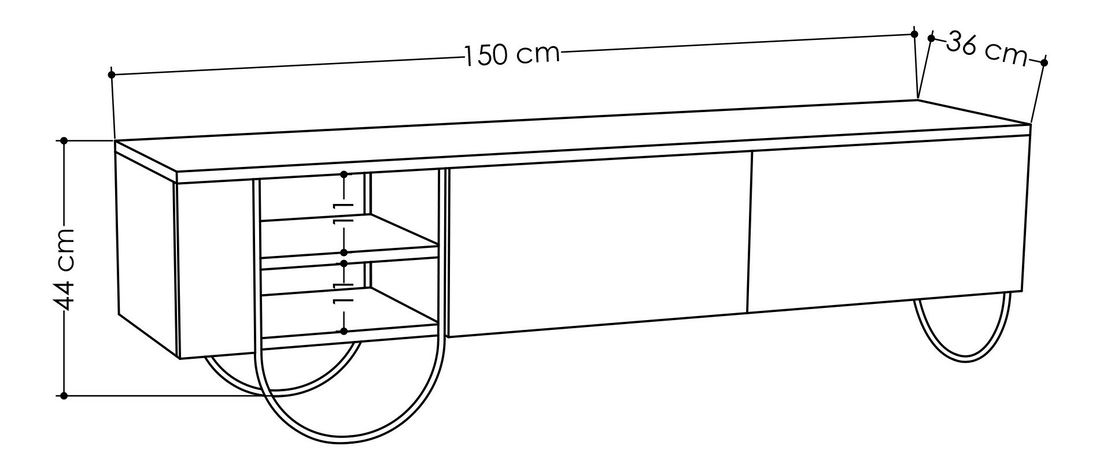 TV stolić/ormarić Narnia (bijela)