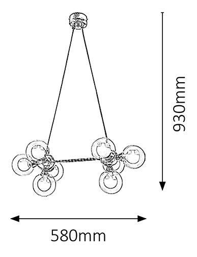 Závesné svietidlo Briella 2624 (chrómová)