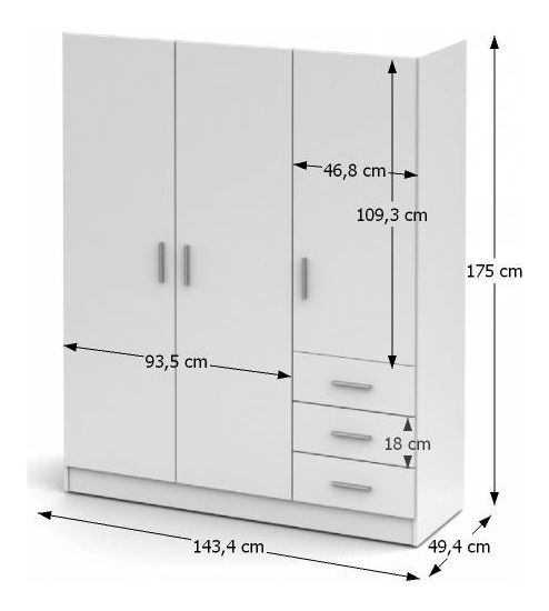 Šatníková skriňa Amo Typ 2 (biela) *výpredaj