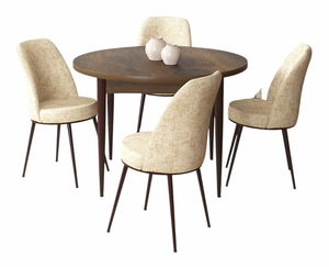 Jedálenský set Torra (orech barokový + krémová) (pre 4 osoby)