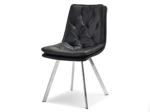 Stolička Polly (čierna + chrómová)