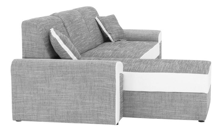Rohová sedačka Pinia (sivá + biela) (L)