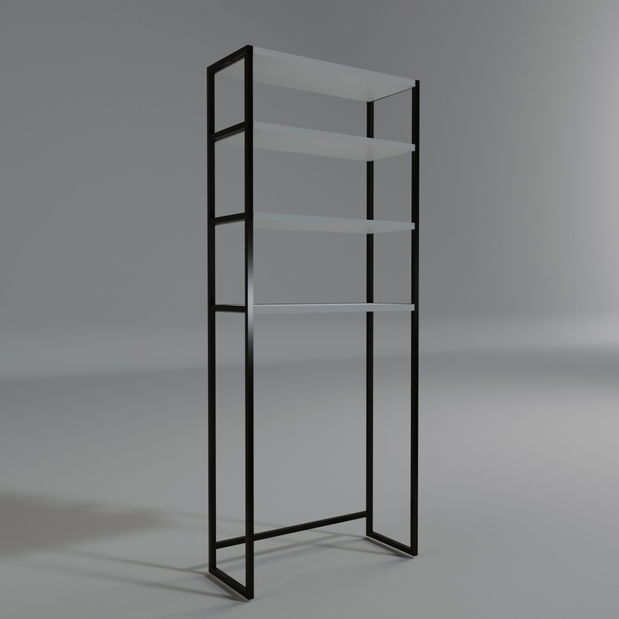 Kupaonski ormarić- Salzburg (bijela + crna) *trgovina