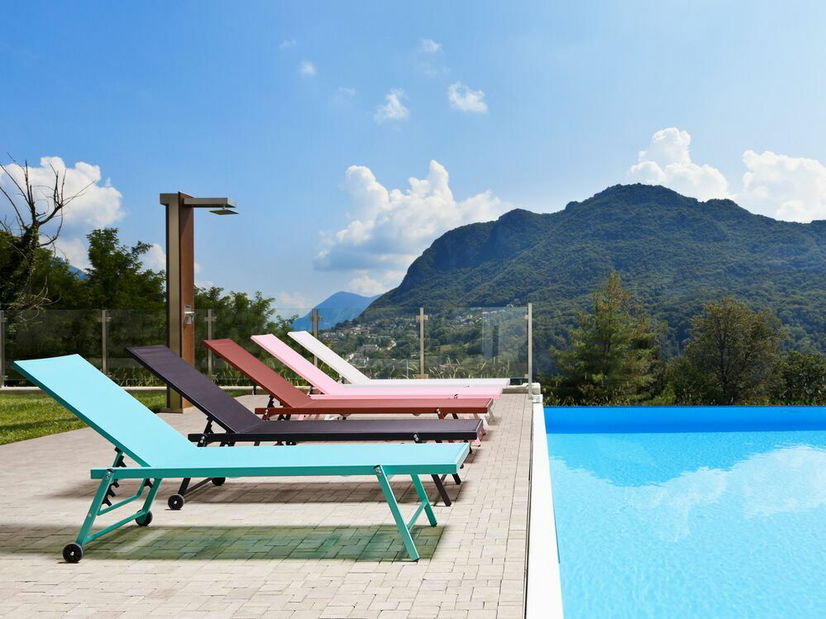 Záhradné lehátko Phillip (pastelovoružová)