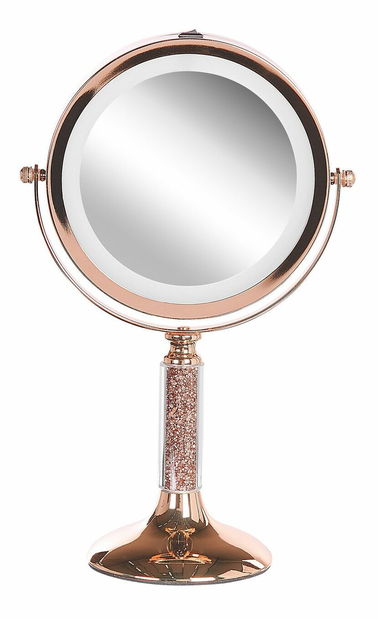 Kozmetikai tükör Dinora (arany) (LED világítással)