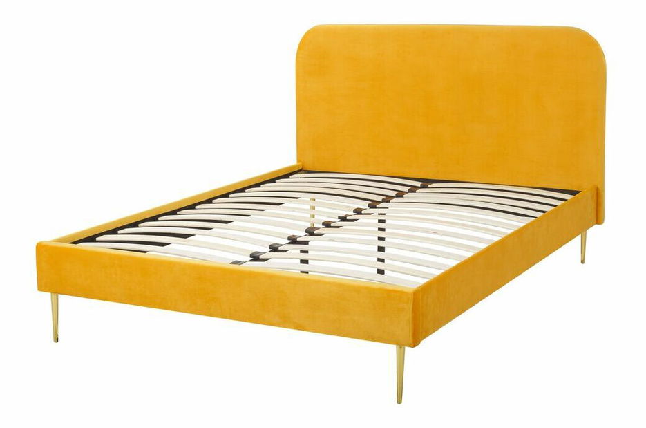 Manželská posteľ 140 cm Faris (žltá) (s roštom)