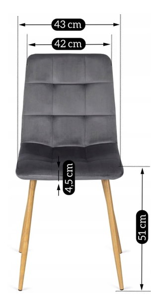 Blagovaonska stolica Ceasar 3 (siva) 
