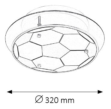 Corp iluminat decorativ Frankie 4466 (crom + negru)
