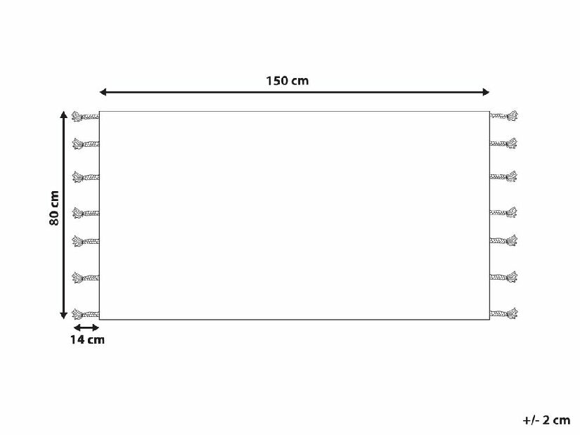 Covor 140 x 200 cm Khou (alb)