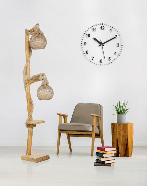 Stojanová lampa Rustecolla 3 (prírodná)