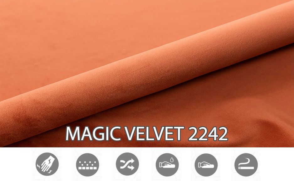 Pat matrimonial Boxspring 140 cm Molera (portocaliu) (cu sp. depozitare)