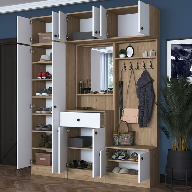 Predsoblje Emily 1 (orah + bijela)