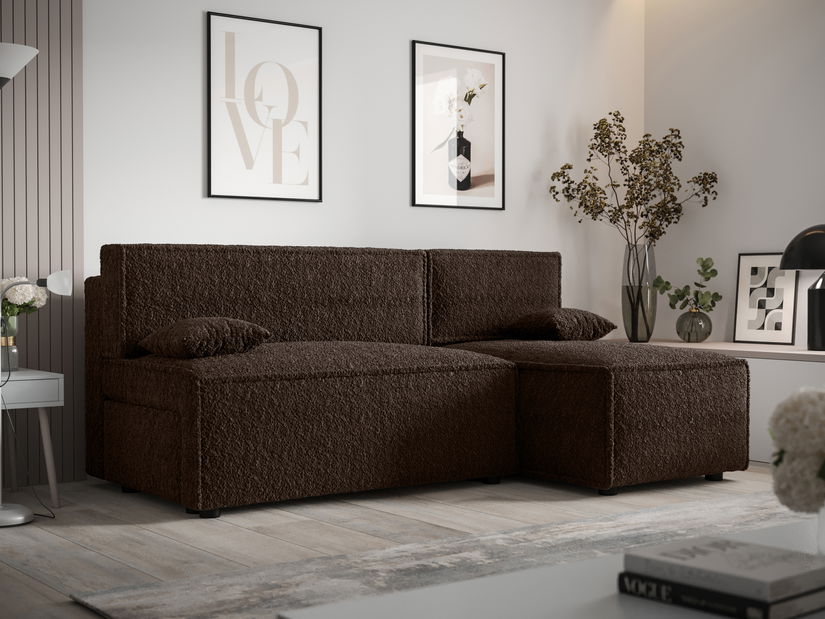 Rohová sedacia súprava Mirage Sed (tmavohnedá) (P)