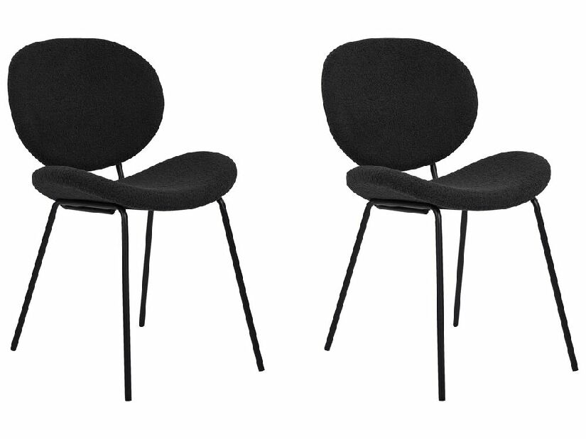Set blagovaonskih stolica (2 kom.) Luaza (crna)