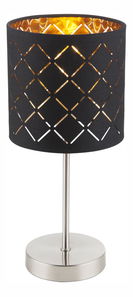 Asztali lámpa Clarke 15229T (klasszikus) (nikkel + fekete)