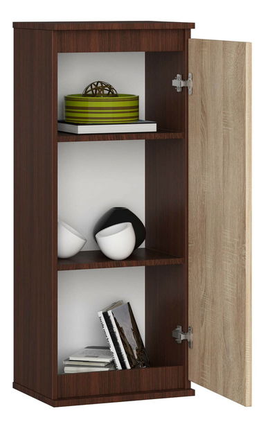 Závesná skrinka Wren II (wenge + dub sonoma)