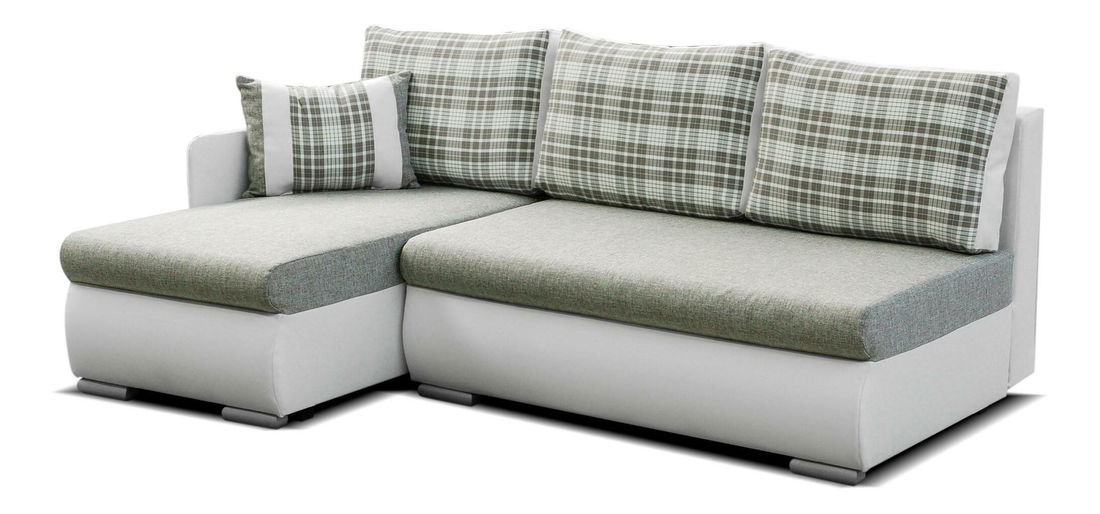 Colțar Ashlie (Gri deschis + Alb) (S)