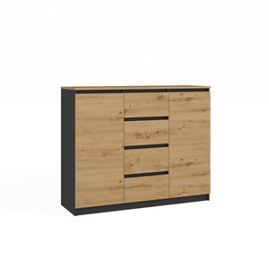 Comodă Musecalo 8 (antracit + alb)