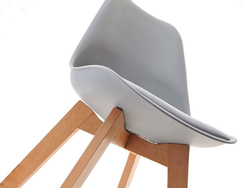 Stolica Large Wood (siva + bukva)